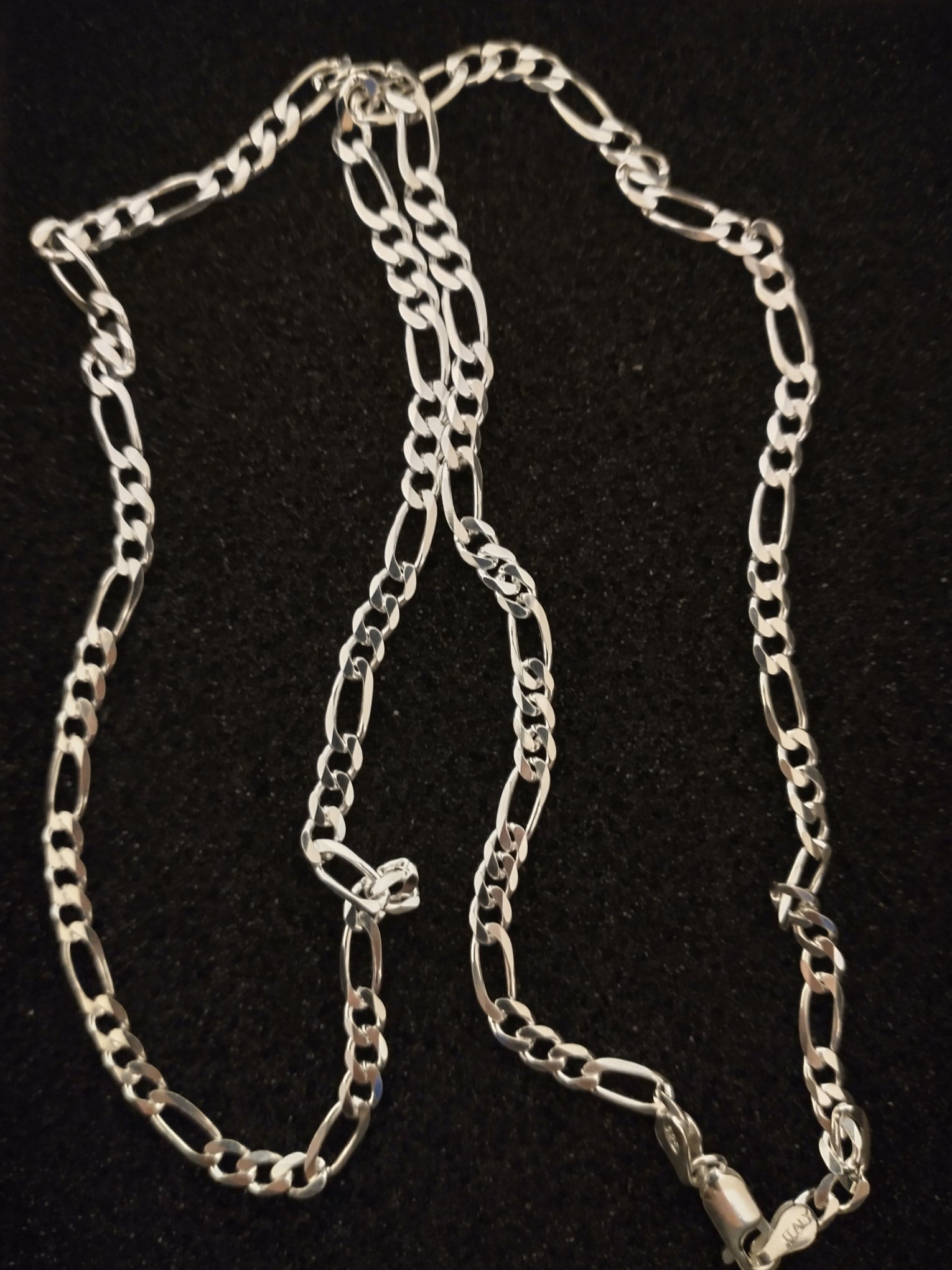 Sterling silver Men's 22 figaro chain necklace